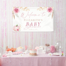 Lona Baby Shower de bienvenida a la Calabaza Rustica de