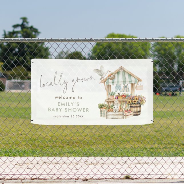 Lona Baby Shower de bienvenida local (in situ)