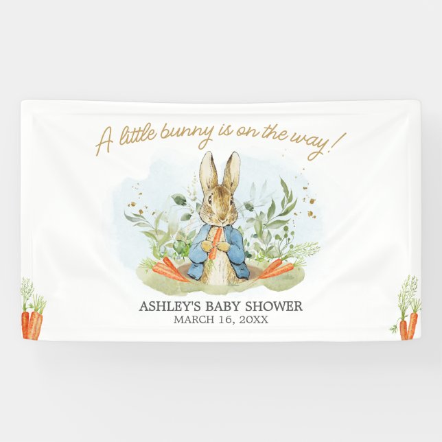 Lona Baby Shower de Blue Peter Rabbit (Horizontal)