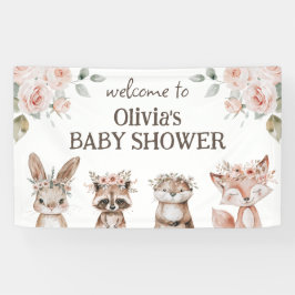 Lona Baby Shower de Boho Woodland Animals