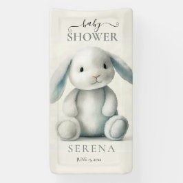 Lona Baby Shower de conejito acolchado