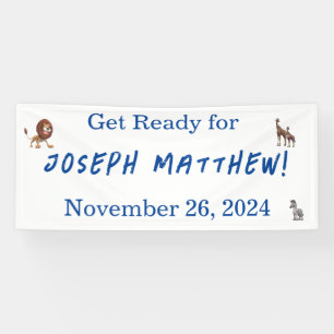 Lona Baby Shower de diversos animales