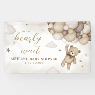 Lona Baby Shower de globo Bear Brown