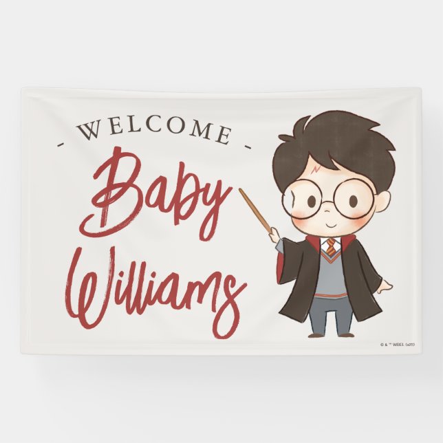 Lona Baby Shower de Harry Potter simple (Horizontal)