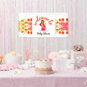 Lona Baby Shower de mamá embarazada