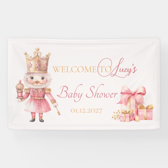 Lona Baby Shower de navidades: Bienvenida a los pedófil (Horizontal)