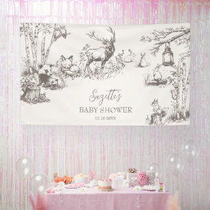 Lona Baby Shower de Woodland Animals