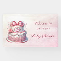 Baby Shower decorativo de Bow Rosa