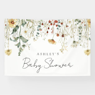 Lona Baby Shower del estadio Summer Wildflower