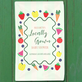 Lona Baby Shower en el mercado de agricultores locales