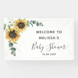 Lona Baby Shower Floral Sunflower Eucalyptus Greenery