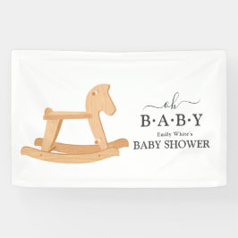 Lona Baby Shower Minimalista de Rockefeller Horse Baby 