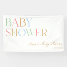 Baby Shower Minimalista mínimo y colorido moderno