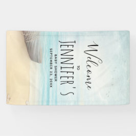 Lona Baby Shower Nautical Beach Scene