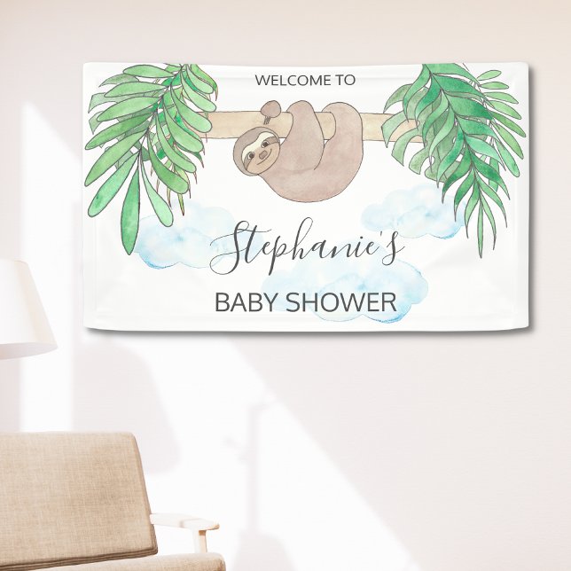 Lona Baby Shower neutral de género de eslogan corto (Subido por el creador)
