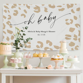 Lona Baby Shower neutro de la imagen de animales de Saf