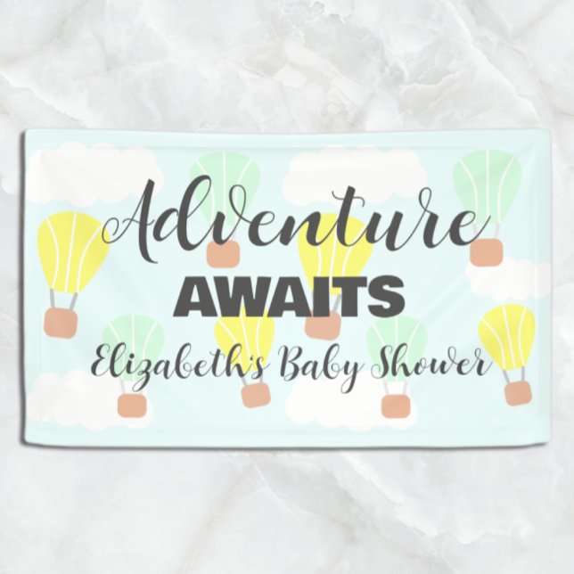 Lona Baby Shower neutro en globo de aire caliente (Subido por el creador)