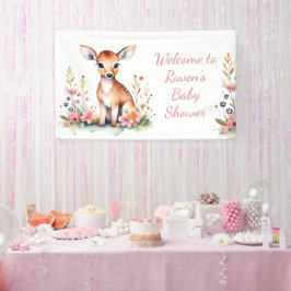 Lona Baby Shower personalizado de Baby Deer