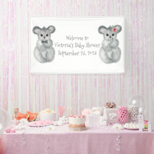 Lona Baby Shower personalizado de Koala Bear