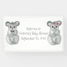 Lona Baby Shower personalizado de Koala Bear