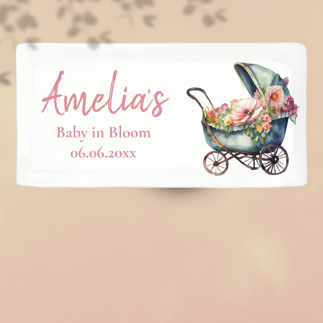Lona Baby Shower personalizado de Stroller de época (Subido por el creador)