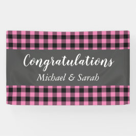 Lona Baby Shower rosada Chica de en el país de los vena