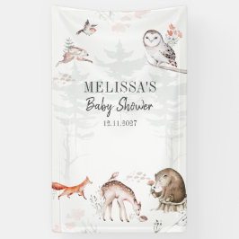 Lona Baby Shower Rustic Woodland Forest Animals