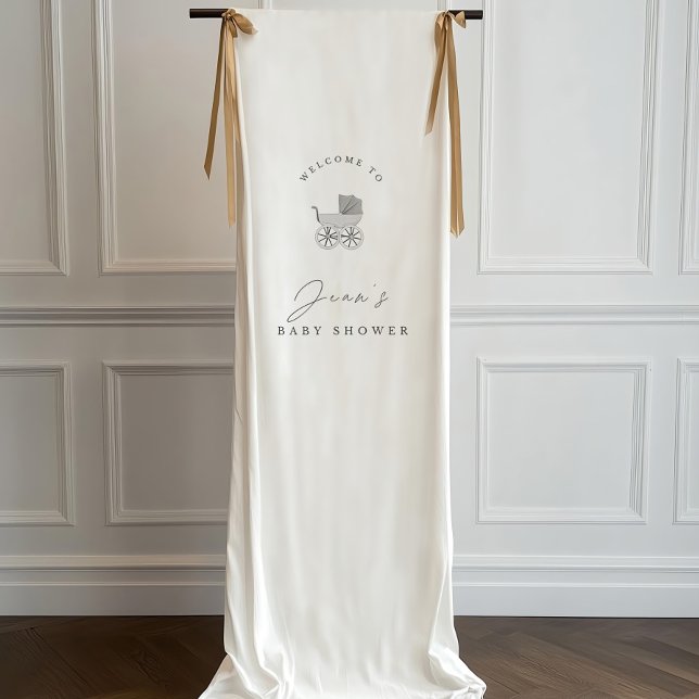 Lona Baby Shower Sign, Baby stroller decorations, custo (Subido por el creador)