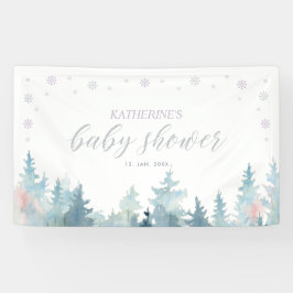 Lona Baby Shower Silver & Purple Winter Wonderland