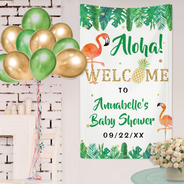 Lona Baby Shower Tropical Summer Beach Luau Boys (Subido por el creador)