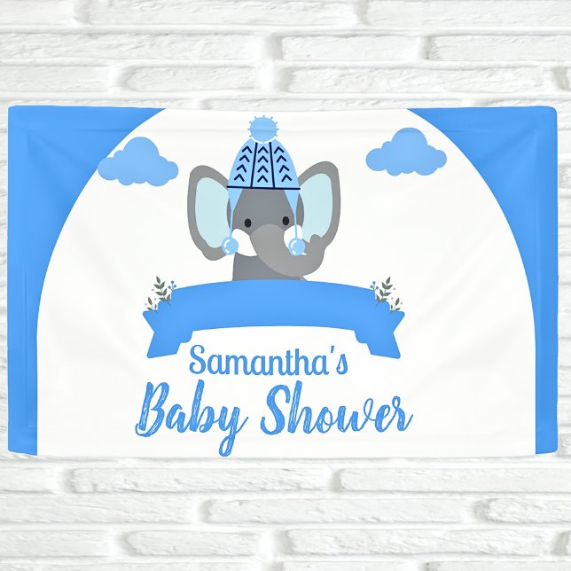 Lona Baby Shower, un niño elefante rico de boho ruso (Subido por el creador)