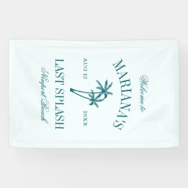 Lona Bachelorette de las palmas Verde azuladas azules d