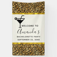 Bachelorette de patrón de impresión de leopardo sa