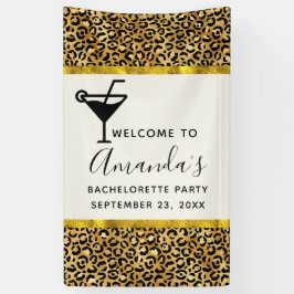 Lona Bachelorette de patrón de impresión de leopardo sa