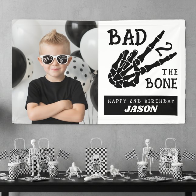 Lona Bad 2 the Bone Skeleton Photo 2nd Birthday Party (Subido por el creador)