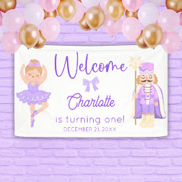 Lona Bailarina Cascanueces Cumpleaños Bienvenida Morada