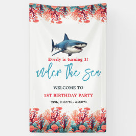 Lona Bajo el mar Fiesta de primer cumpleaños