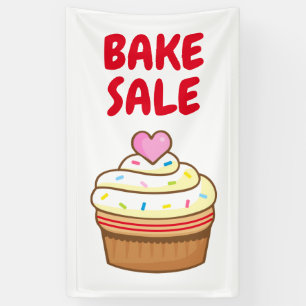 Lona BAKE SALE poster de signos de pastelería