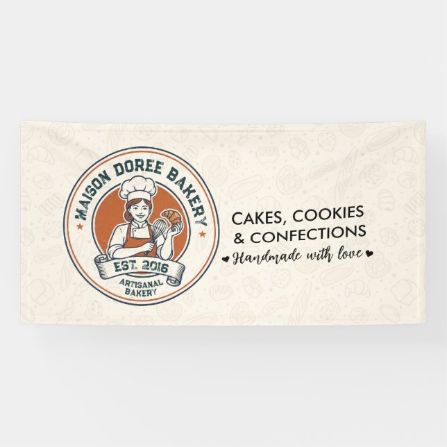 Lona Bakery Store Pastry Chef Dessert Sweets Cake Baker (Horizontal)