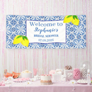 Lona Baldosas portuguesas azul rustico Lemons Bridal Sh