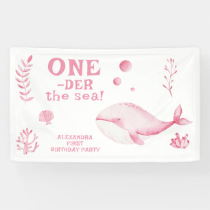 Lona Ballena Rosa Cumpleaños 1 Bajo El Mar