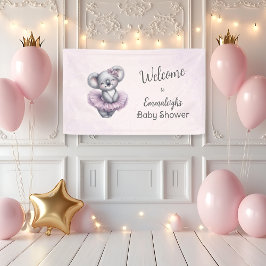 Lona Ballerina Baby Shower Tutu Koala Bienvenida