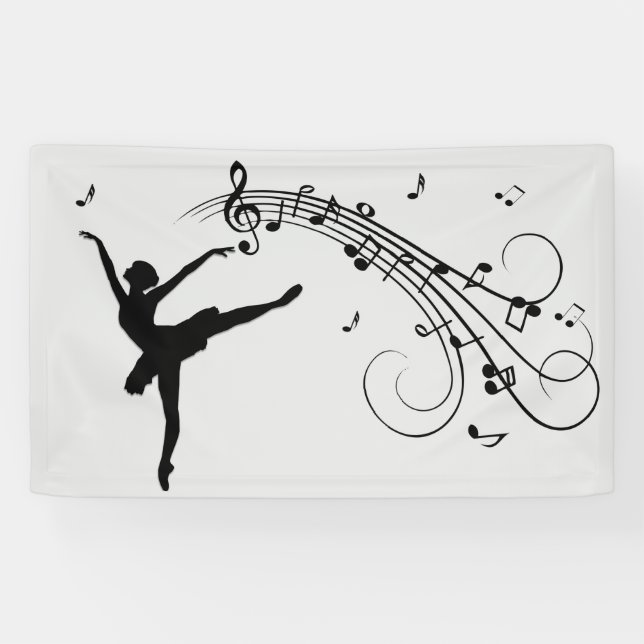 Lona Ballerina bailando con música asombrosa (Horizontal)