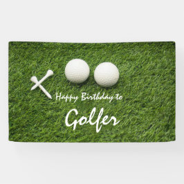 Lona Balón de golf con té verde Feliz cumpleaños