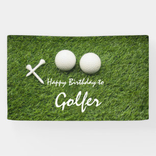Lona Balón de golf con té verde Feliz cumpleaños