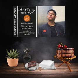 Lona Baloncestistas Foto de Black | Graduación blanca