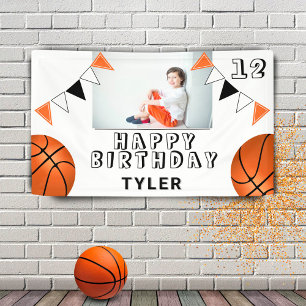 Lona Baloncesto Bolas Flags Kids Photo Birday Party
