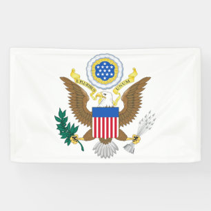Lona Banco del Escudo de Armas de los Estados Unidos (h