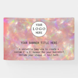 Lona Banda del logotipo del Personalizado rosado de Rub