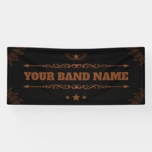 Lona Banda personalizado Merch Country Western Music Ro